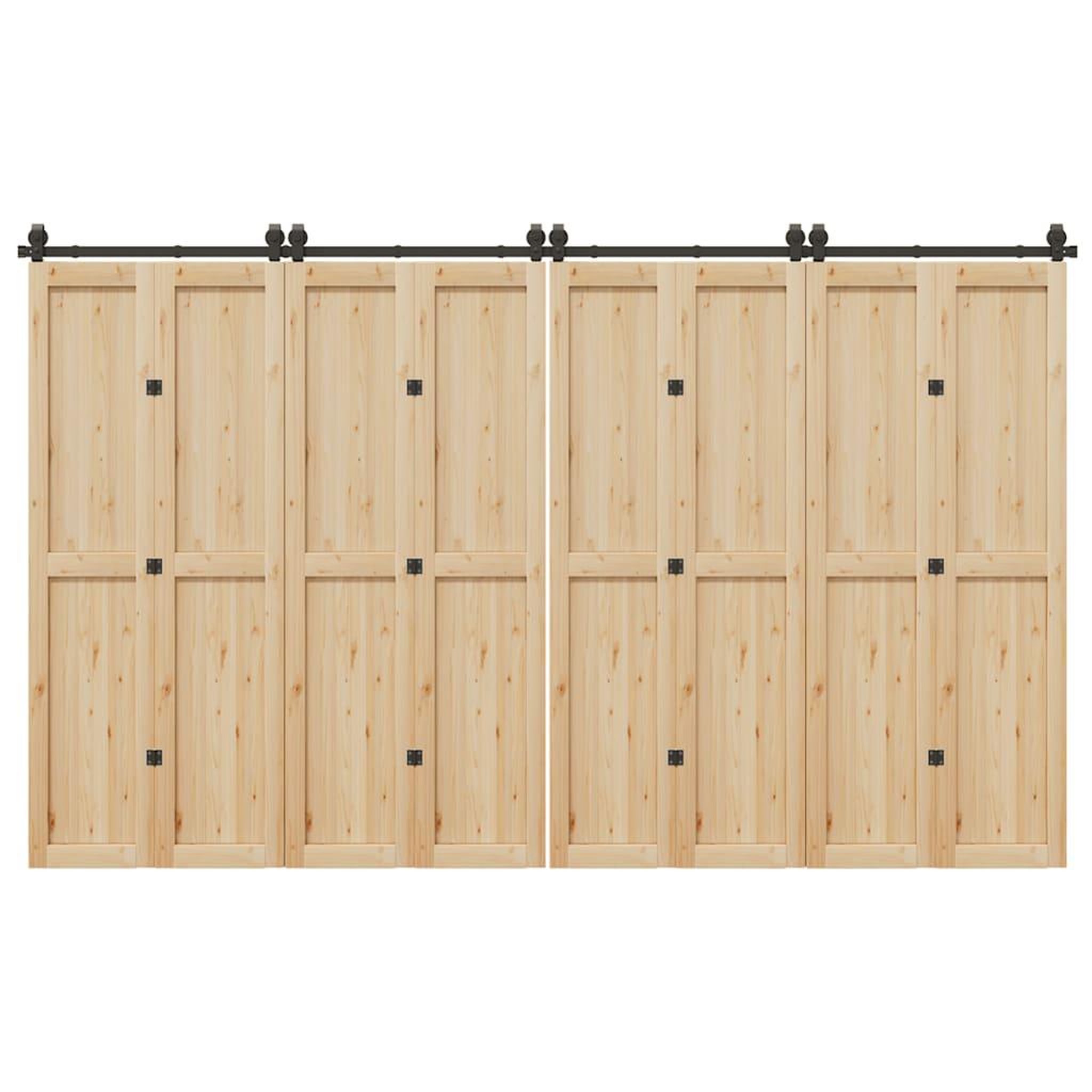 VIDAXL Kit de quincaillerie de porte coulissante 366 cm acier noir