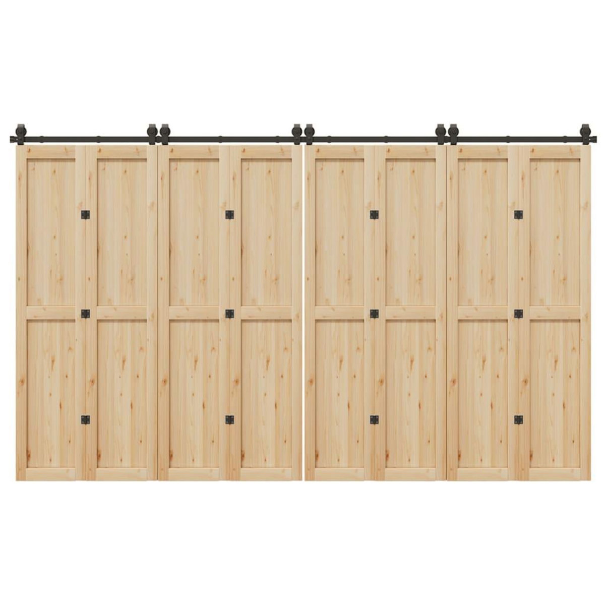 VIDAXL Kit de quincaillerie de porte coulissante 366 cm acier noir