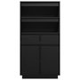 Voir la diapositive 5 : VIDAXL Buffet haut Noir 60x40x116,5 cm Bois massif de pin