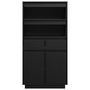 Voir la diapositive 5 : VIDAXL Buffet haut Noir 60x40x116,5 cm Bois massif de pin