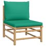 Voir la diapositive 5 : VIDAXL Salon de jardin 6 pcs avec coussins vert bambou