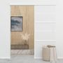 Voir la diapositive 3 : VIDAXL Porte coulissante butees souples Verre ESG aluminium 76x205 cm