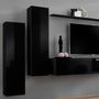Voir la diapositive 2 : Paris Prix Meuble TV Mural Design  Switch I  330cm Noir