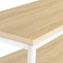 Voir la diapositive 3 : ID MARKET Console double DETROIT design industriel bois et métal blanc