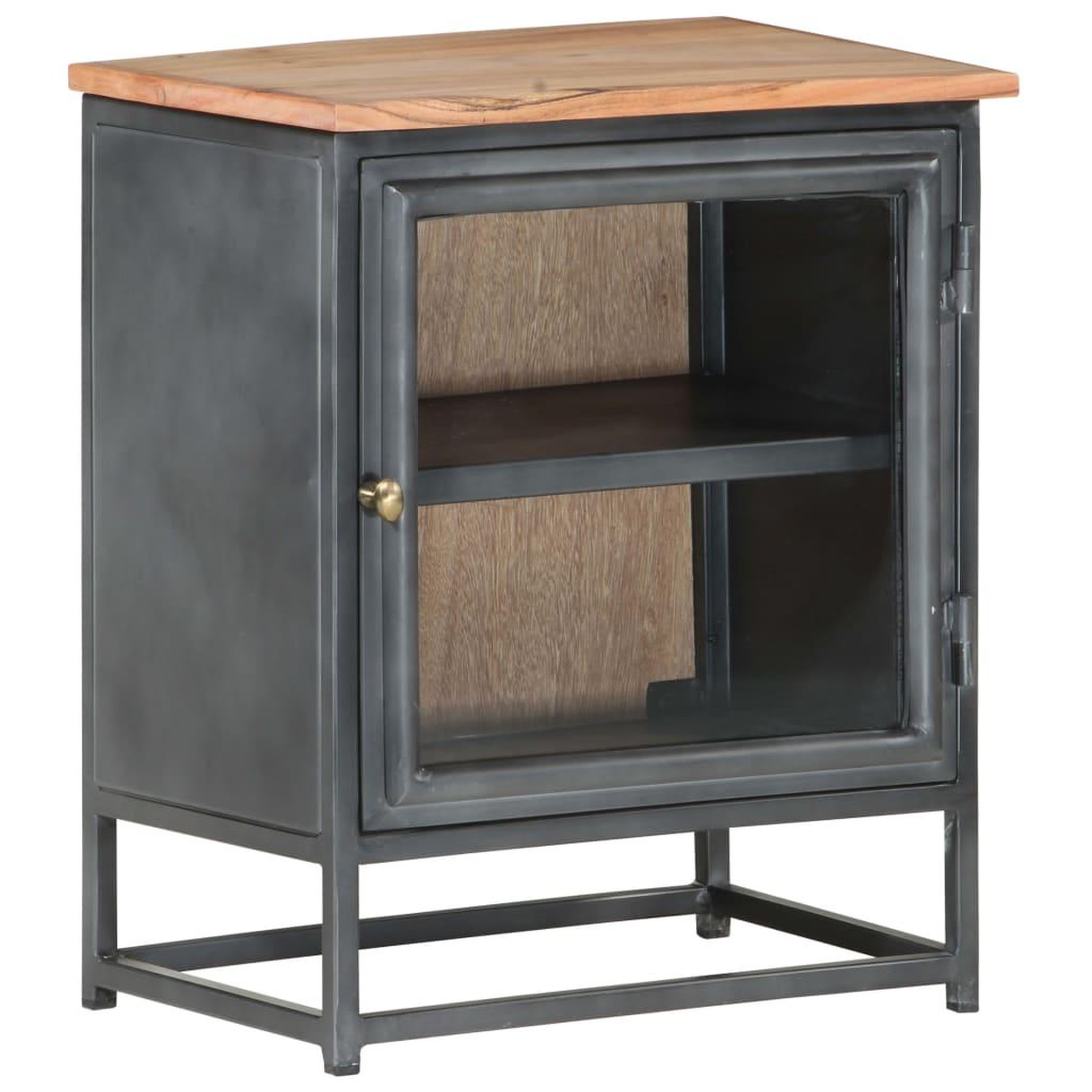 VIDAXL Table de chevet gris 40x30x50 cm bois d'acacia massif