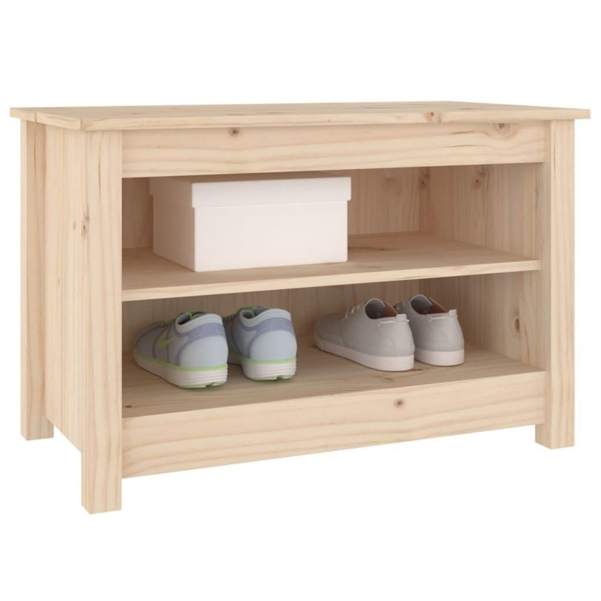 VIDAXL Banc a chaussures 70x38x45,5 cm Bois de pin massif