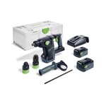 FESTOOL Perforateur burineur SDS Plus 18V KHC 18 5,0 EBI Plus + 2 batteries 5 Ah + chargeur + coffret Systainer FESTOOL 577448