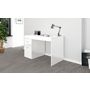 Voir la diapositive 1 : Bureau 1 porte 1 tiroir avec plateau coulissant et rangement 100 cm TAVIANO