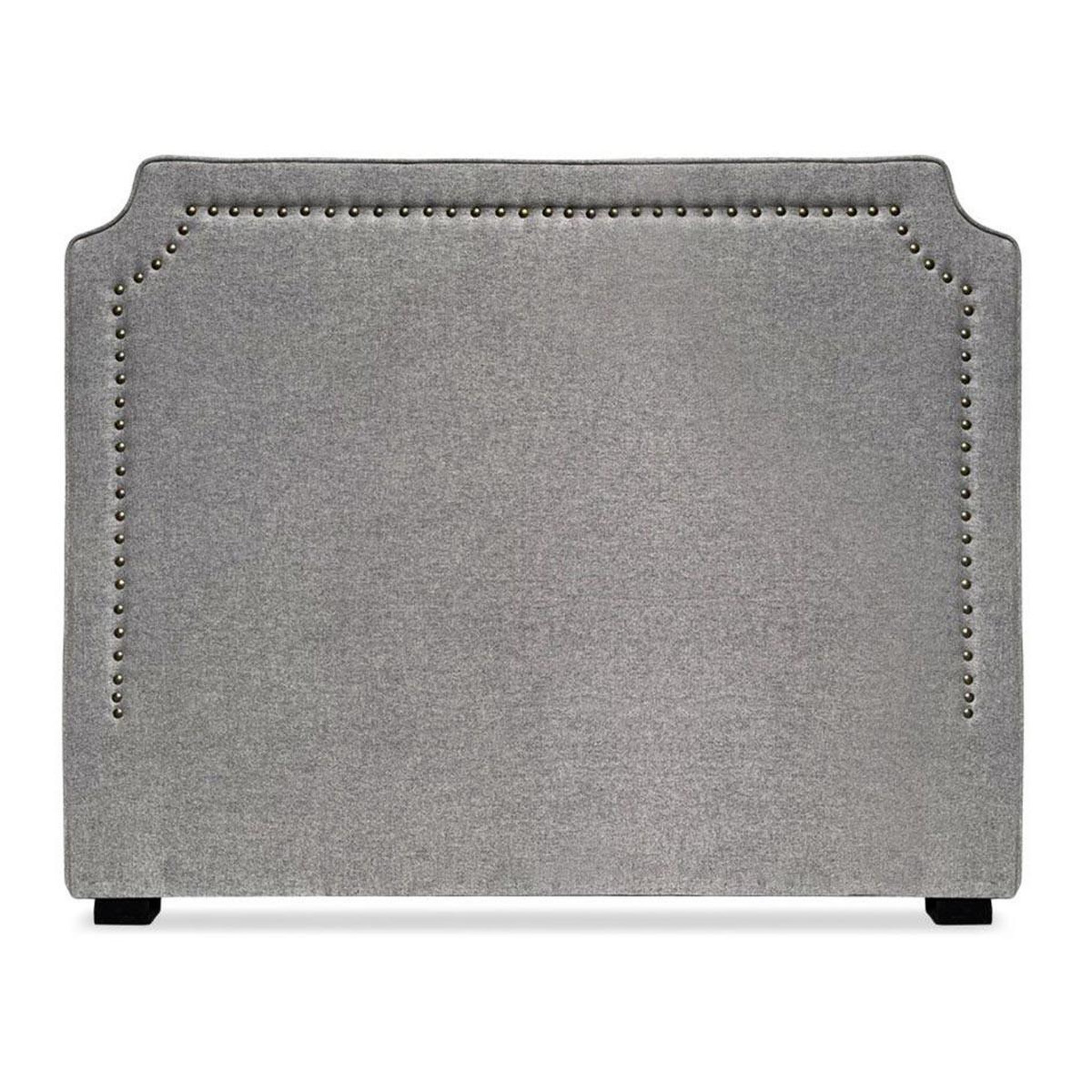 Paris Prix Tête de lit  design en tissu  selena  140cm gris chiné