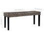 Voir la diapositive 6 : VIDAXL Banc 110 cm Noir Rotin naturel kubu et bois de manguier massif