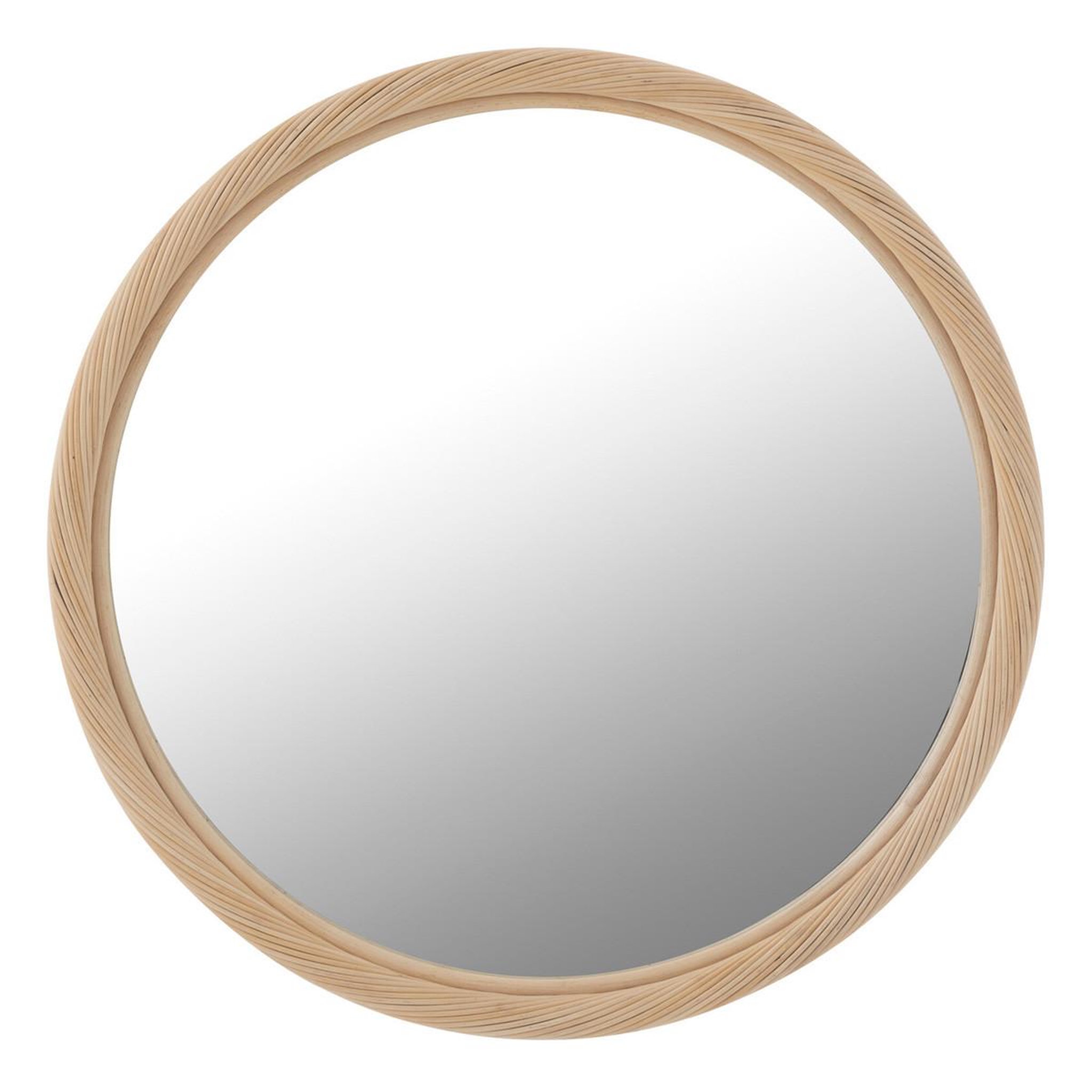 J-LINE Miroir Mural en Rotin  Dwayne  66cm Naturel