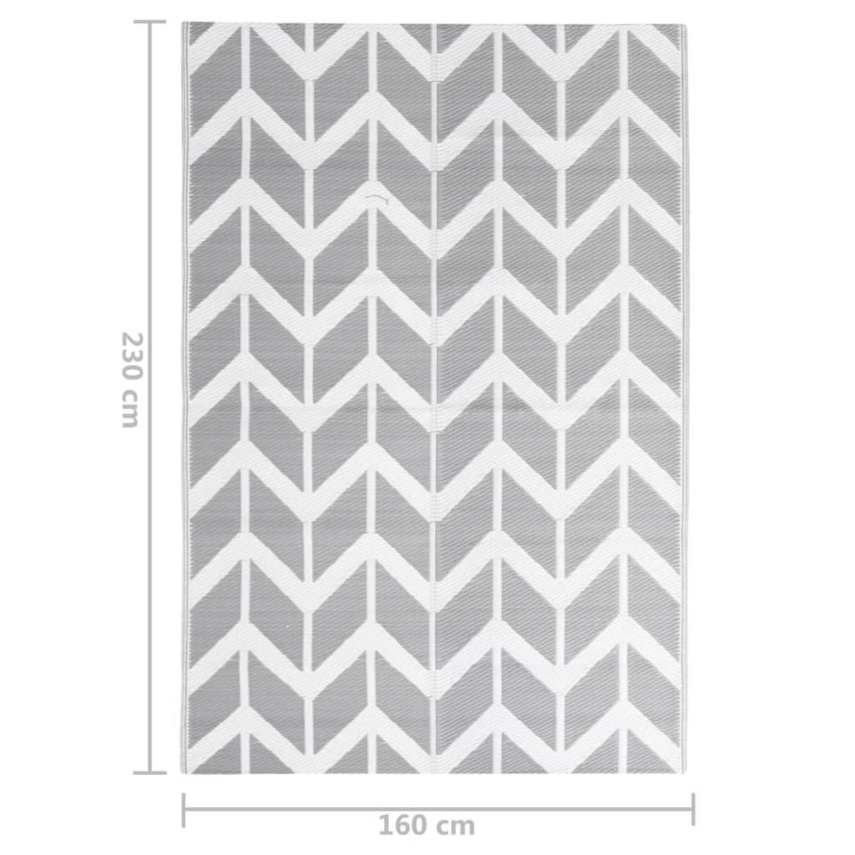 VIDAXL Tapis d'exterieur Gris 160x230 cm PP