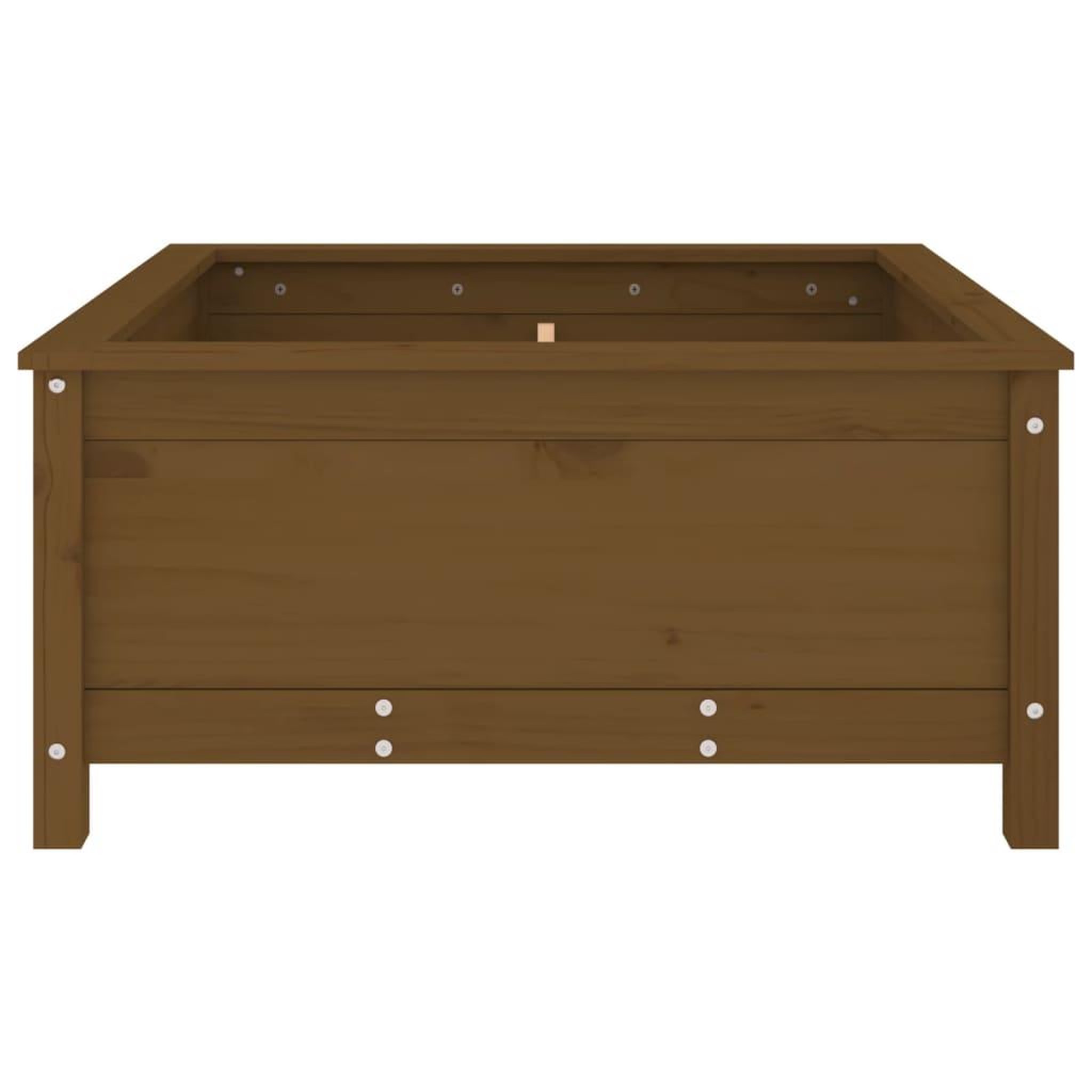 Voir la diapositive 5 : VIDAXL Jardiniere marron miel 82,5x82,5x39 cm bois massif de pin
