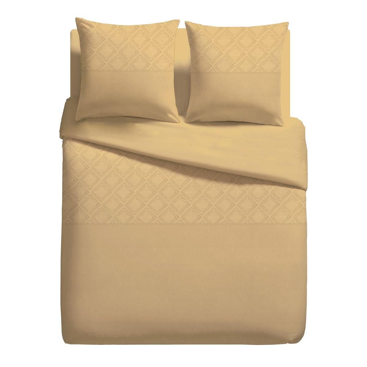 Parure housse de couette en microfibre motifs tuftés SHANGANI 