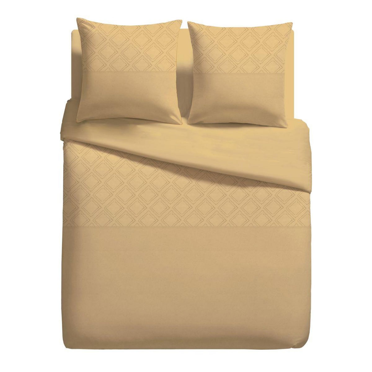 Parure housse de couette en microfibre motifs tuftés SHANGANI 