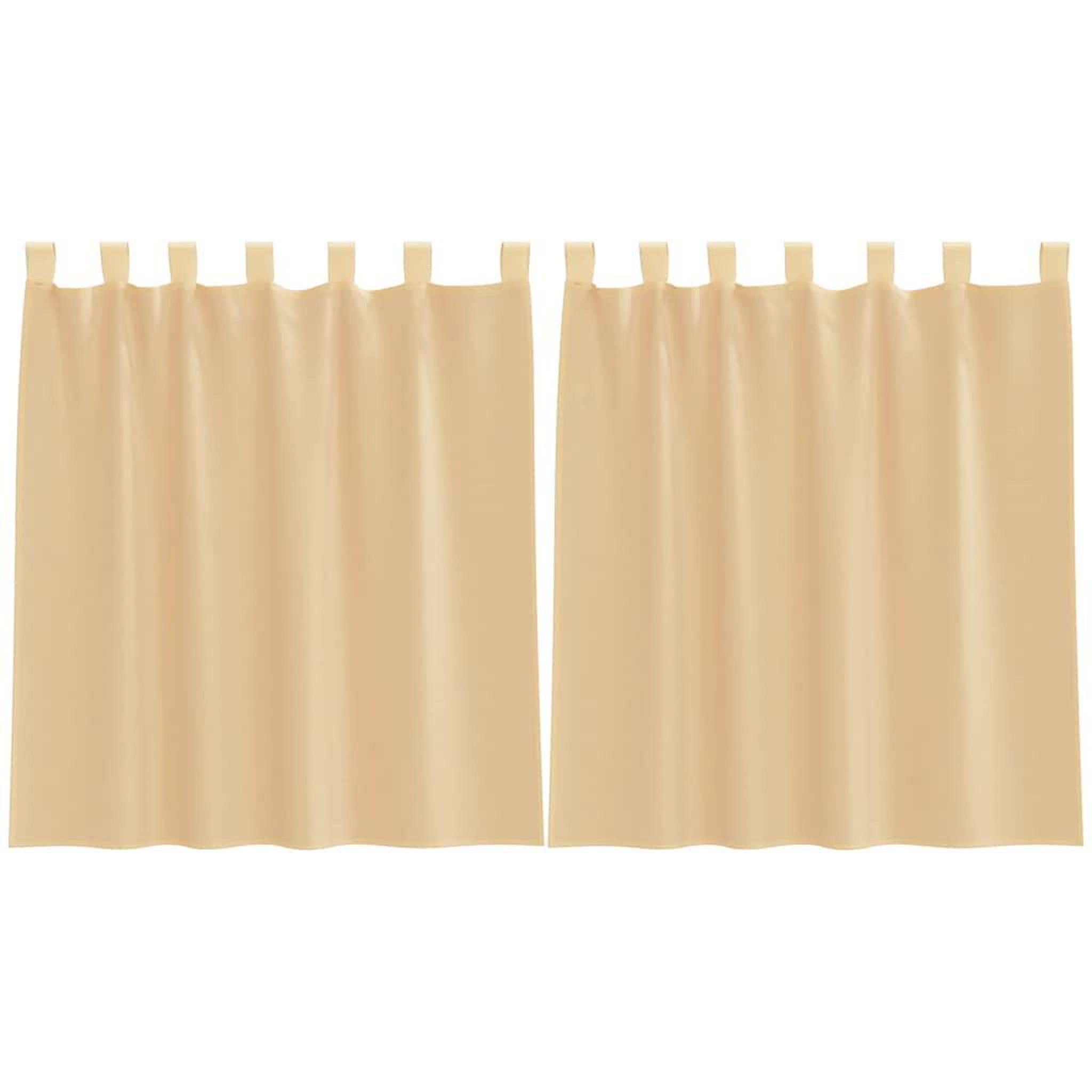 Voir la diapositive 2 : VIDAXL Rideaux en voile avec passe-tringles 2 pcs sable