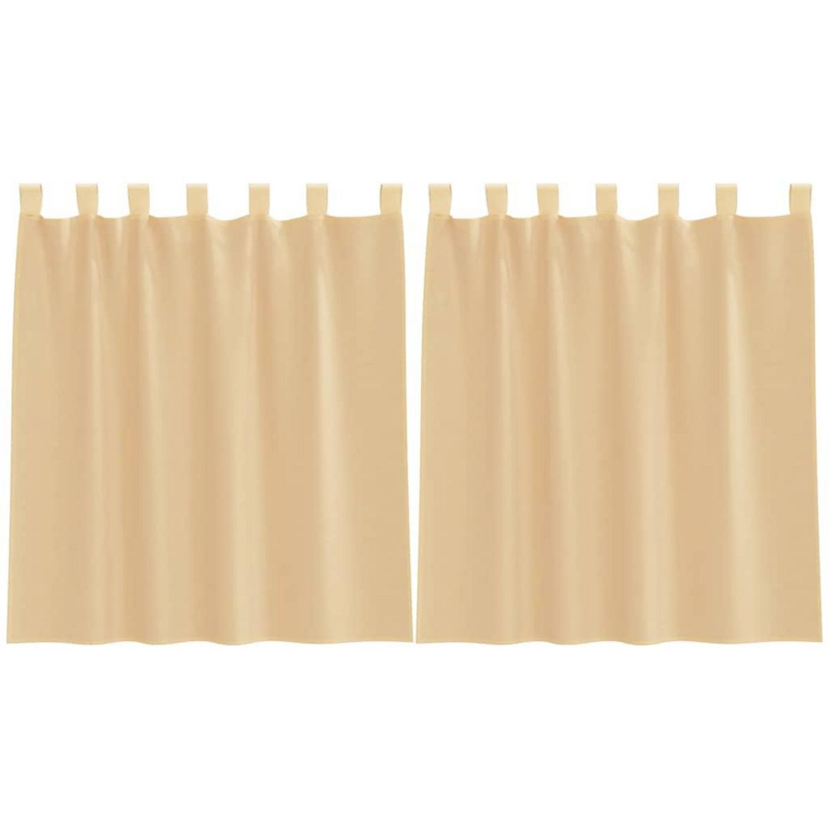 VIDAXL Rideaux en voile avec passe-tringles 2 pcs sable