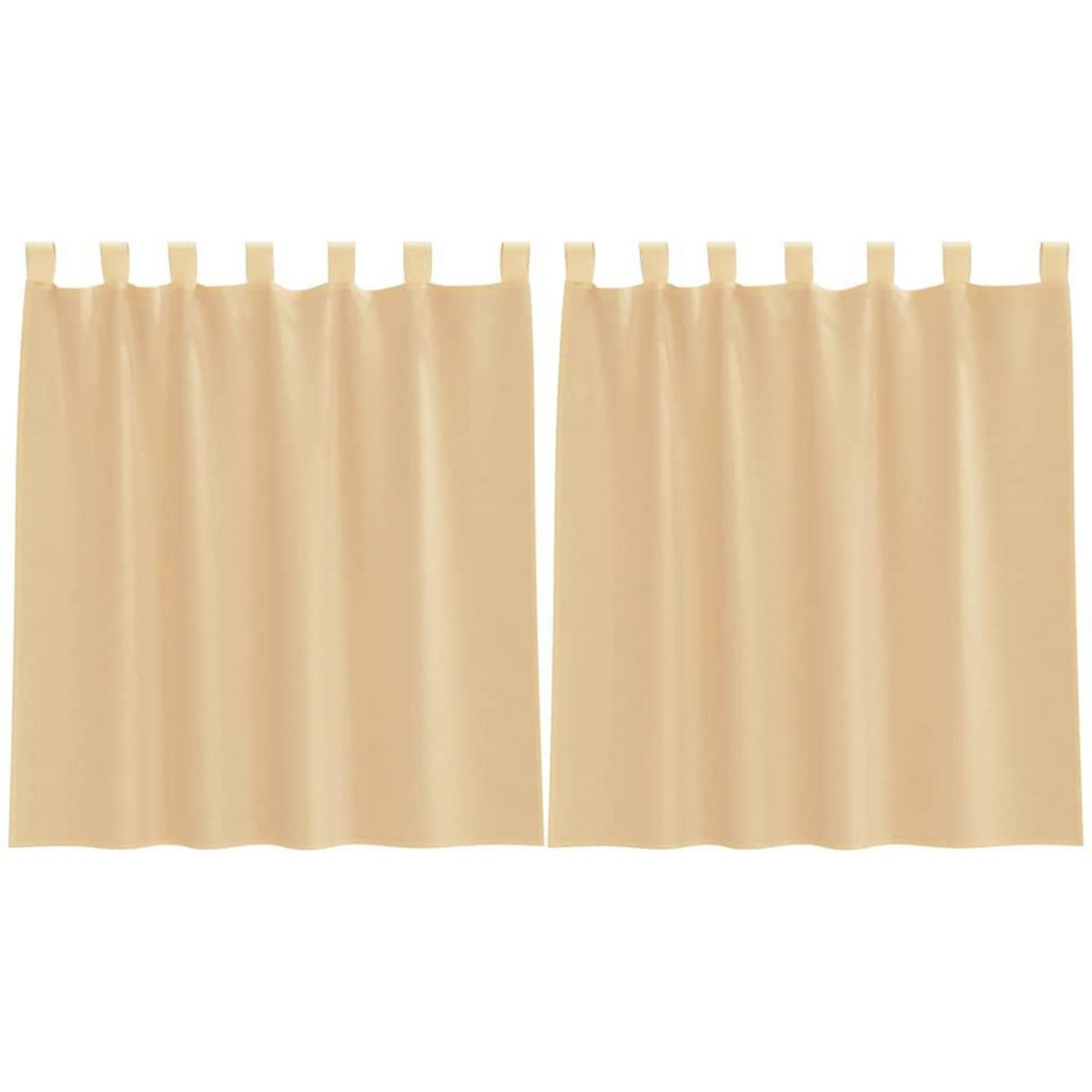 VIDAXL Rideaux en voile avec passe-tringles 2 pcs sable