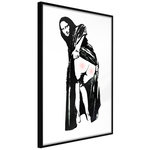 Paris Prix Affiche Murale Encadrée  Moona Lisa. Coloris disponibles : Jaune, Noir
