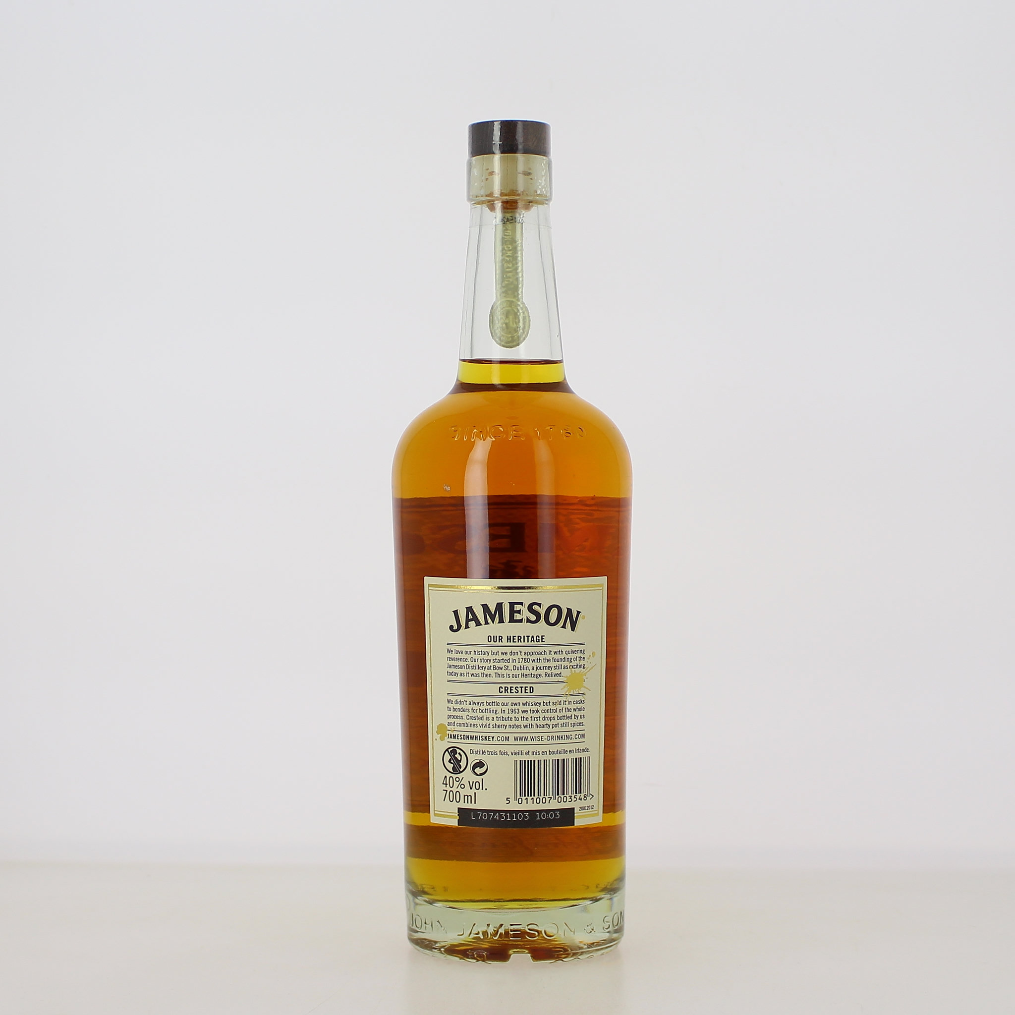 Voir la diapositive 2 : Jameson Whisky Jameson Crested 40%