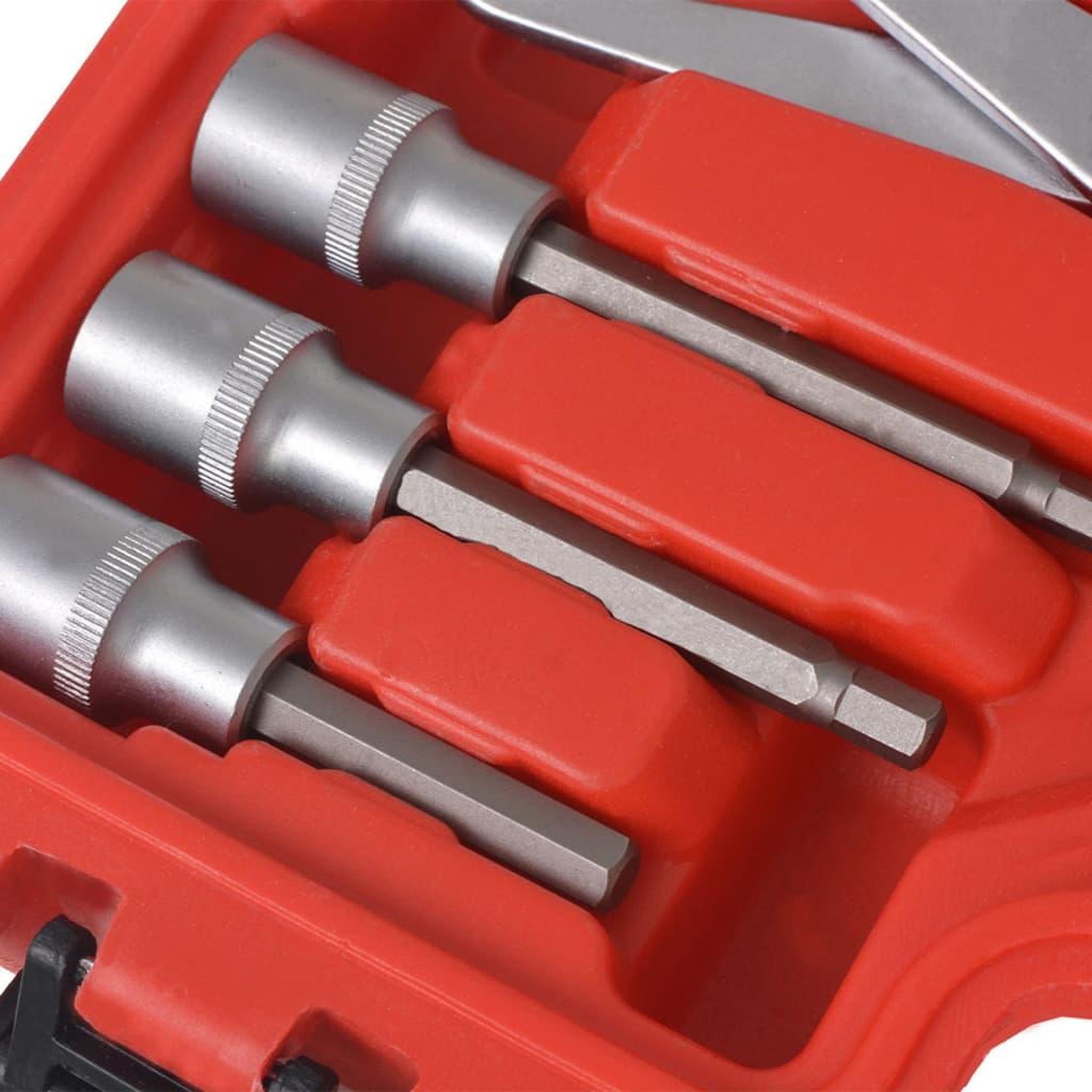 Voir la diapositive 5 : VIDAXL Ensemble d'outils d'assemblage et d'entretien des freins 15 pcs