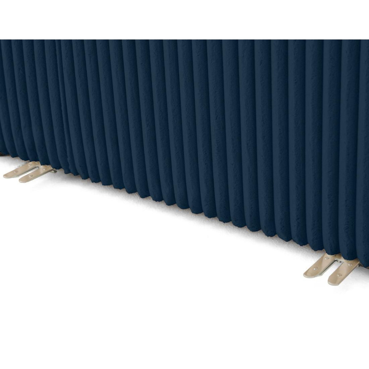 LISA DESIGN Victoire - module d'assise méridienne droit en velours côtelé grosses côtes