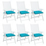Voir la diapositive 4 : VIDAXL Coussins de chaise lot de 6 turquoise 50x50x7 cm tissu oxford
