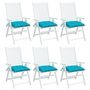 Voir la diapositive 4 : VIDAXL Coussins de chaise lot de 6 turquoise 50x50x7 cm tissu oxford