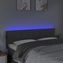 Voir la diapositive 3 : VIDAXL Tete de lit a LED Gris fonce 144x5x78/88 cm Tissu
