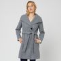Voir la diapositive 1 : INEXTENSO Manteau grand col gris femme