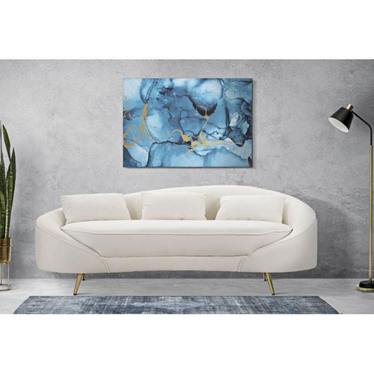 Paris Prix Toile Imprimée Déco  Blu Rey  80x120cm Bleu