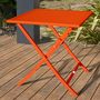 Voir la diapositive 5 : Paris Prix Table de Jardin Pliante  Marius  70cm Orange