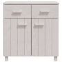 Voir la diapositive 3 : VIDAXL Buffet HAMAR Blanc 79x40x80 cm Bois massif de pin