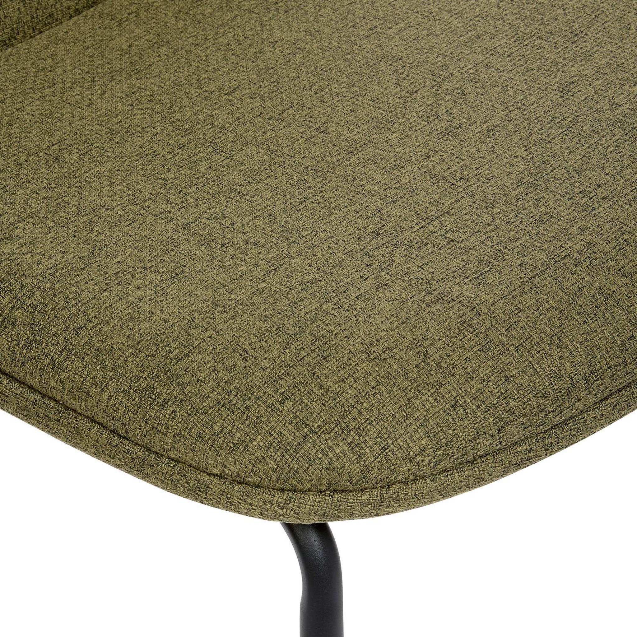 Voir la diapositive 3 : TOILINUX Lot de 4 chaises en tissu et pieds métal neora