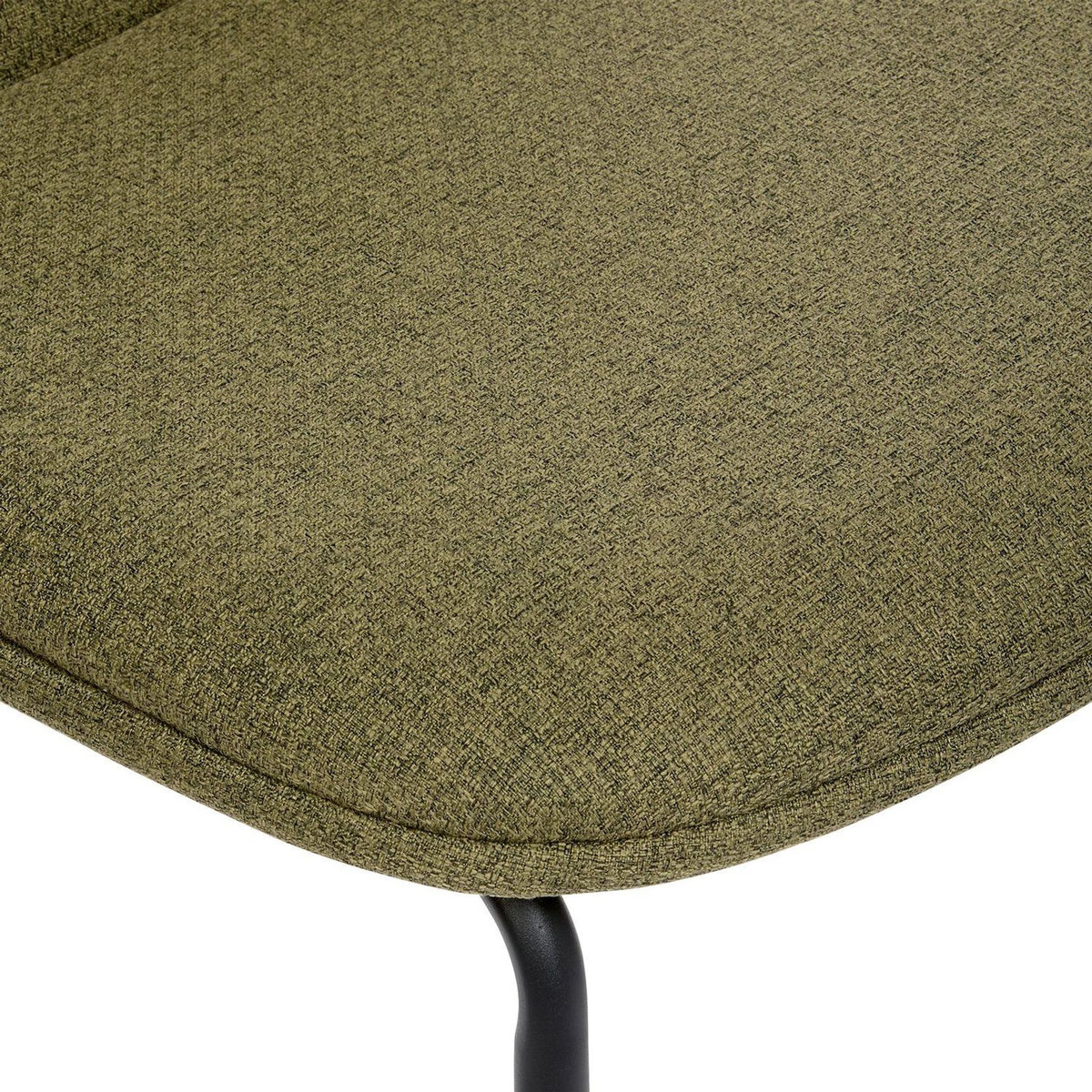 ATMOSPHERA Lot de 4 chaises en tissu et pieds métal NEORA