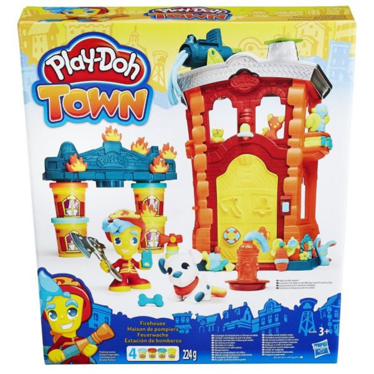PLAY-DOH Maison de pompiers Play-Doh Town - Pâte à modeler