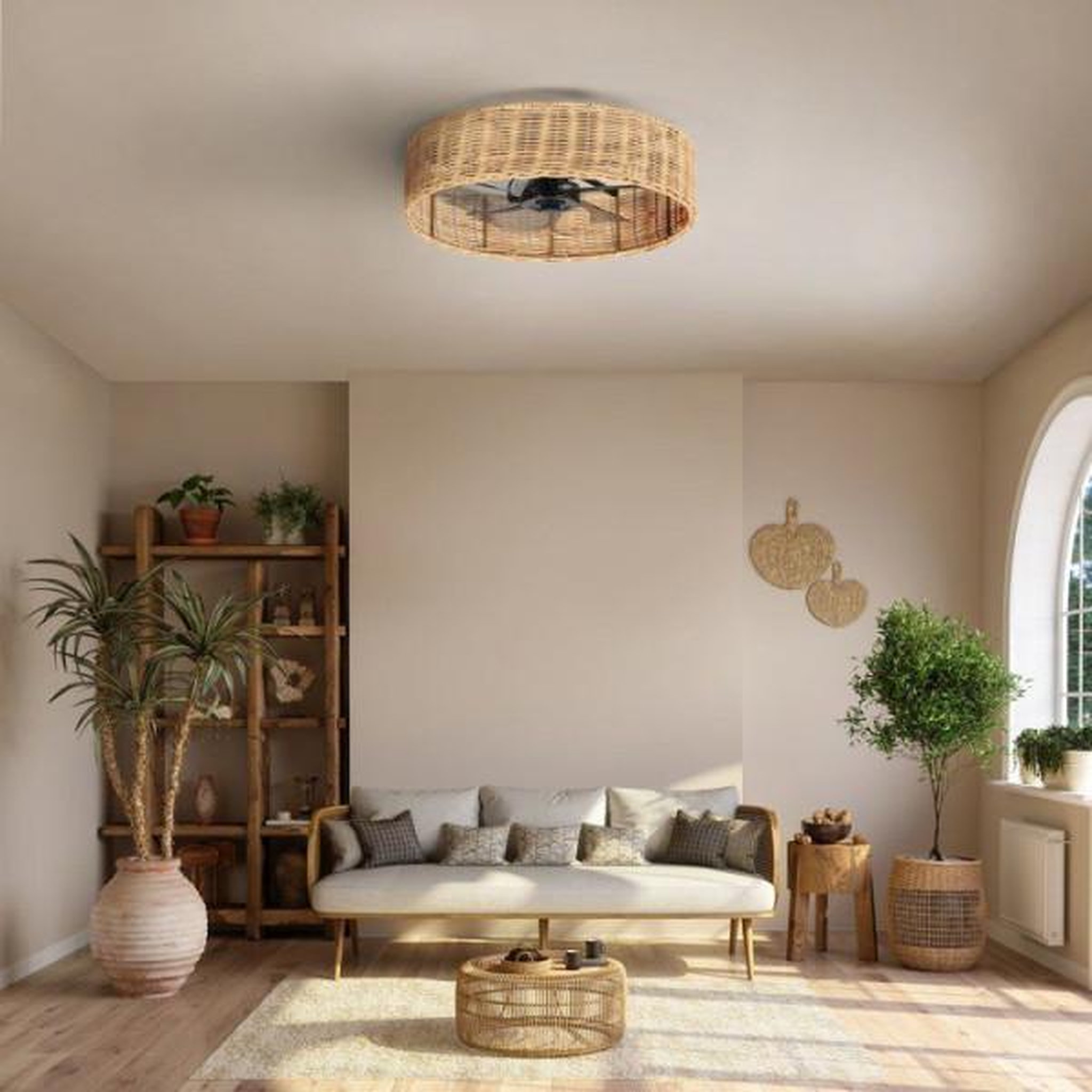 Voir la diapositive 4 : Farelek Ventilateur de Plafond - Plafonnier Ventilateur - Plafonnier - FARELEK - Alyzia 40 cm - Moteur DC