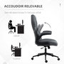 Voir la diapositive 4 : VINSETTO Fauteuil de bureau chaise de bureau ergonomique hauteur réglable pivotant 360° accoudoirs relevables tissu anthracite