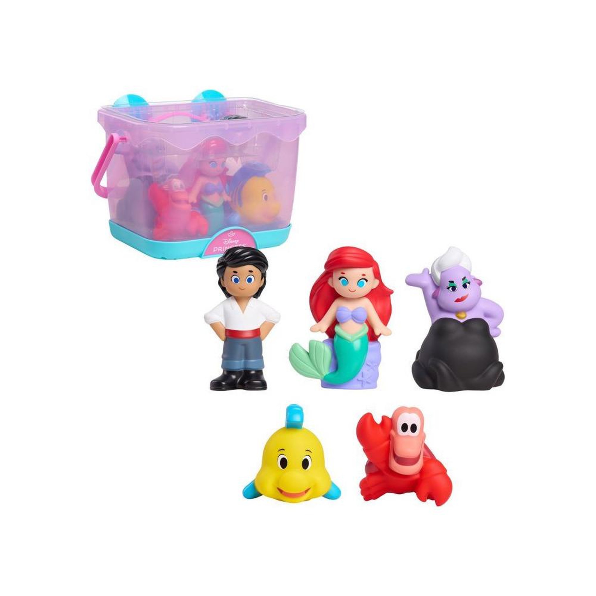 Voir la diapositive 5 : Vaiana Coffret de jouets de bain Princesse Disney La Petite Sirène avec 5 figurines étanches de 12 cm et panier à ventouses