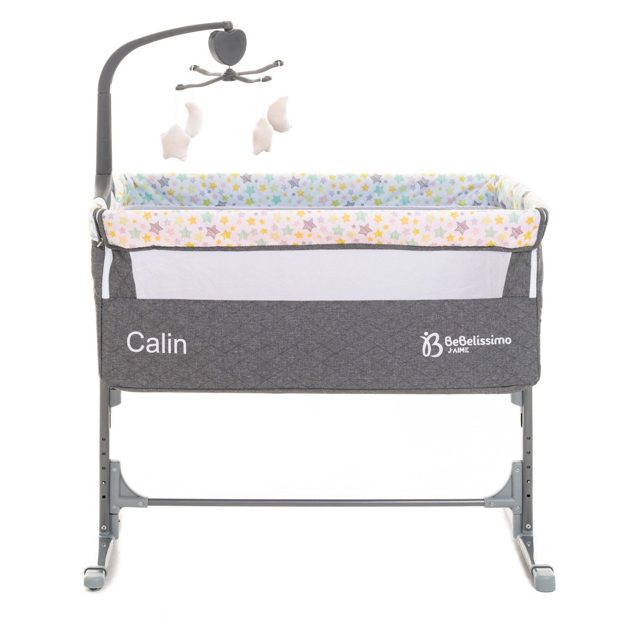 Voir la diapositive 2 : BEBELISSIMO BEBELISSIMO - Lit Cododo - berceau bébé - lit bébé - Calin avec mobile musical - dès la naissannce - gris