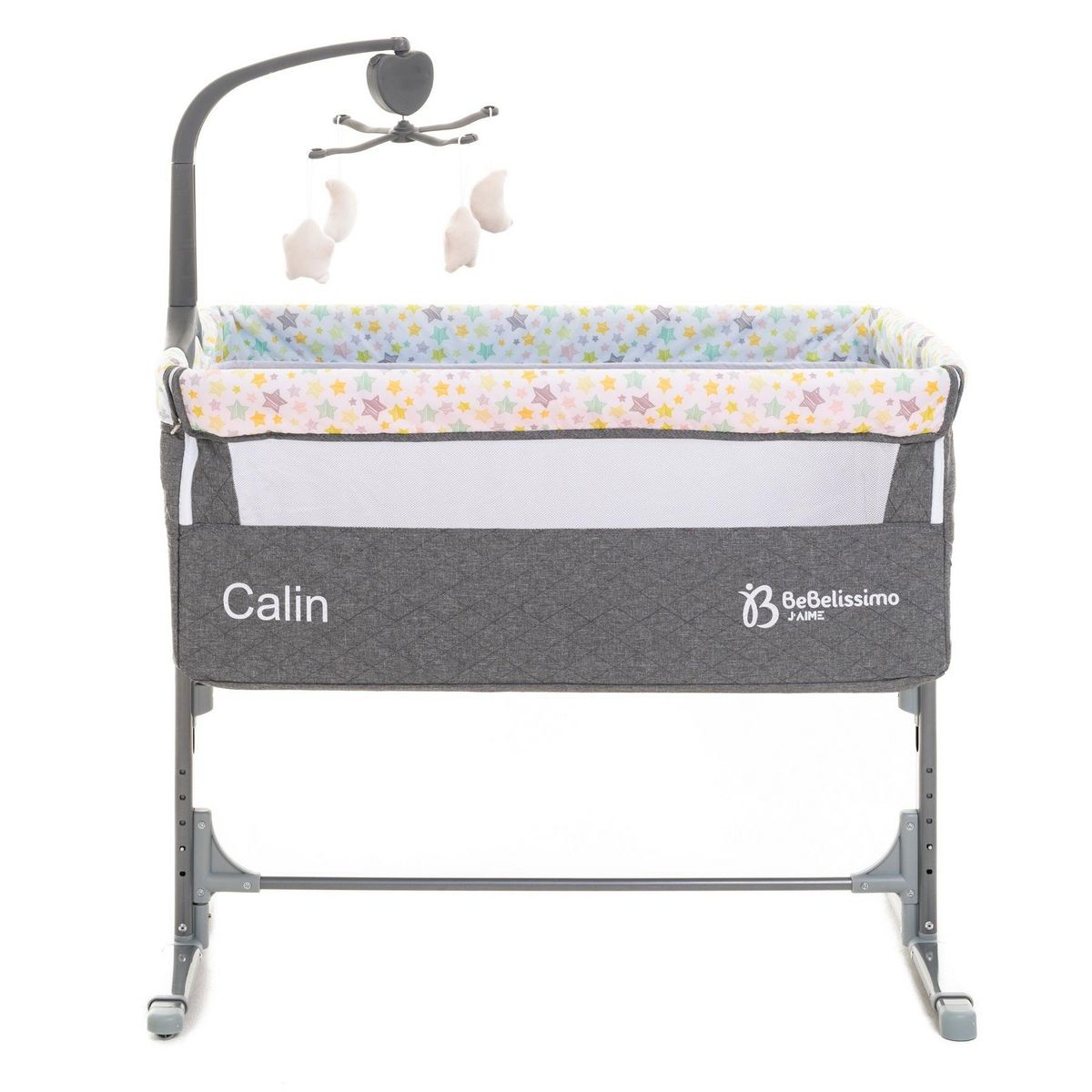 BEBELISSIMO BEBELISSIMO - Lit Cododo - berceau bébé - lit bébé - Calin avec mobile musical - dès la naissannce - gris