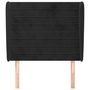 Voir la diapositive 3 : VIDAXL Tete de lit avec oreilles Noir 83x23x118/128 cm Velours