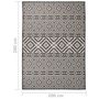Voir la diapositive 6 : VIDAXL Tapis a tissage plat d'exterieur 200x280 cm Rayures noires