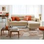 Voir la diapositive 2 : BEST MOBILIER Alicante - canapé d'angle réversible convertible avec têtières - coffre - 4 places - en tissu texturé