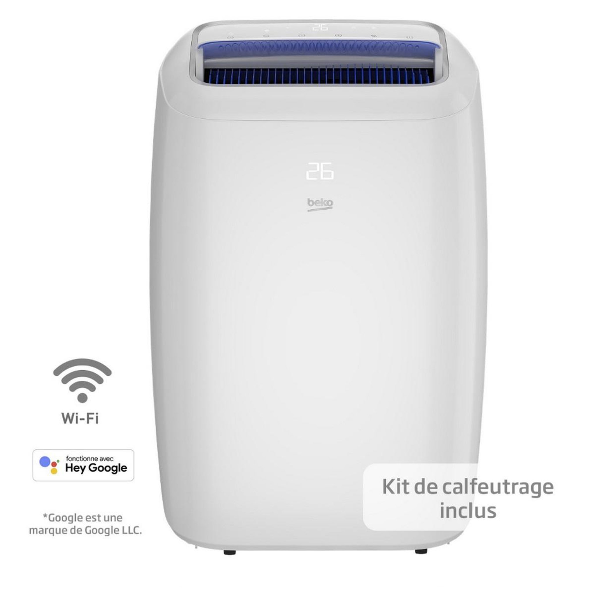 Voir la diapositive 4 : Beko Climatiseur mobile connecté 3500w 37m² blanc - bp112c