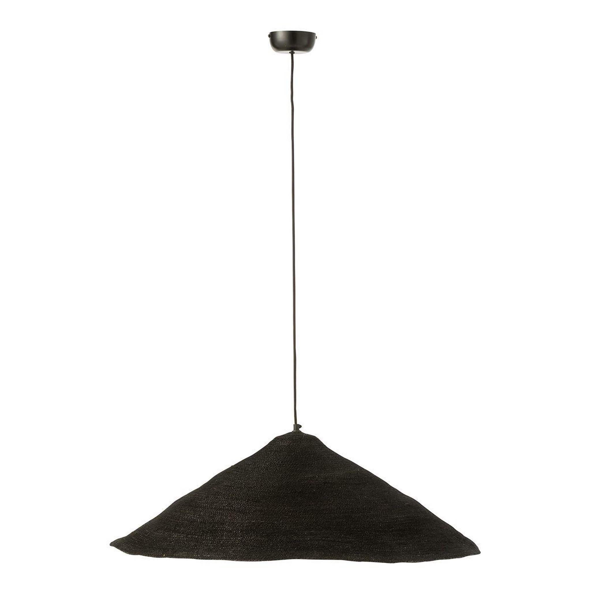 Voir la diapositive 1 : J-LINE Lampe suspension chapeau  moonj  80cm noir
