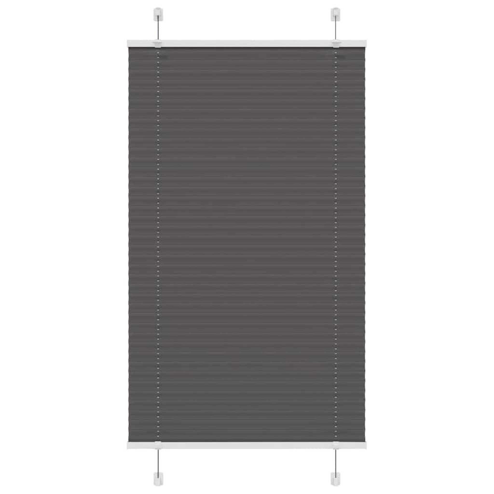 VIDAXL Store plisse noir 80x100 cm largeur du tissu 79,4 cm polyester