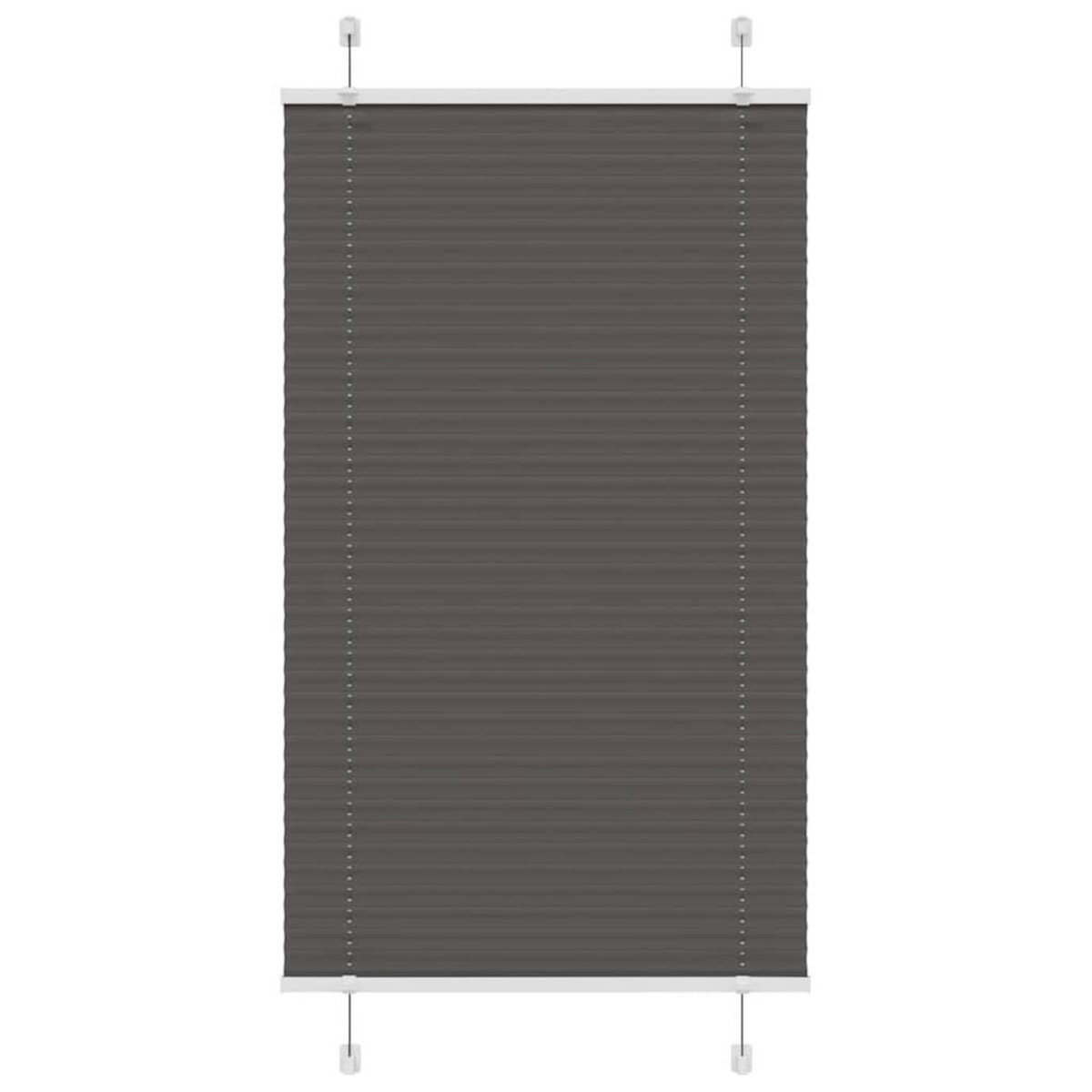 VIDAXL Store plisse noir 80x100 cm largeur du tissu 79,4 cm polyester