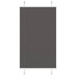 VIDAXL Store plisse noir 80x100 cm largeur du tissu 79,4 cm polyester