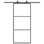 Voir la diapositive 2 : VIDAXL Porte coulissante kit de quincaillerie noir 90x205 cm verre ESG